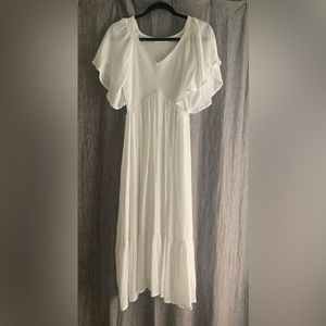 Flutter Sleeve Midi Dress